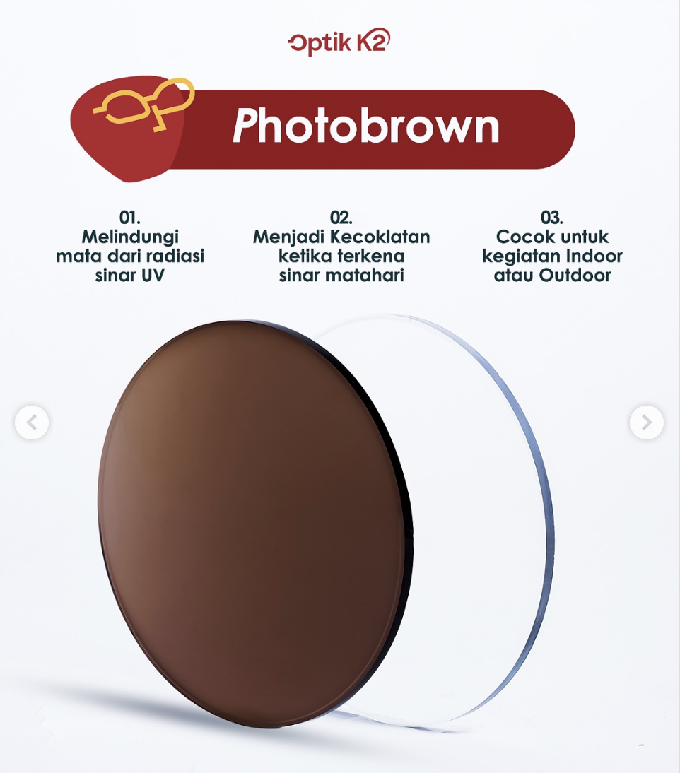 Materi produk Photobrown dari Optik K2