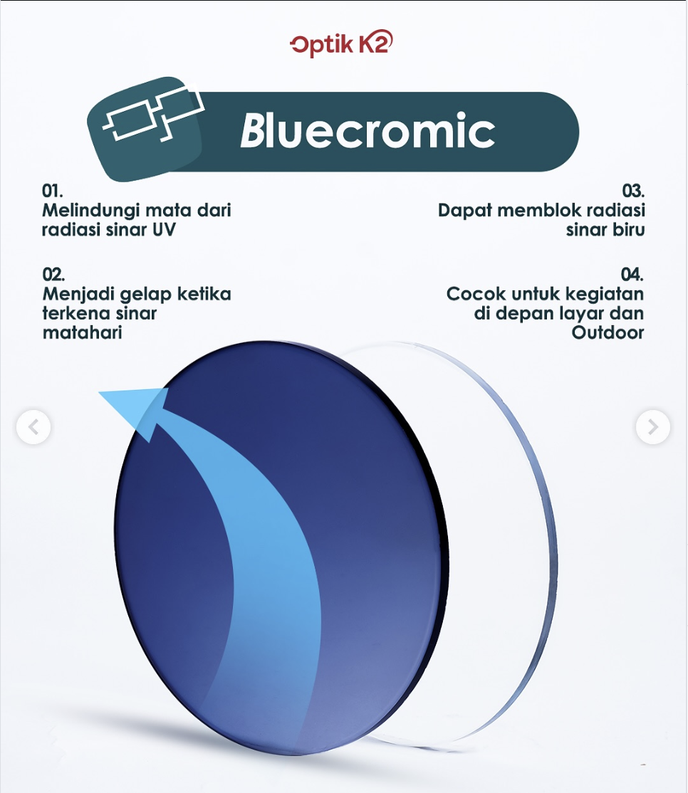 Materi produk Bluecromic dari Optik K2